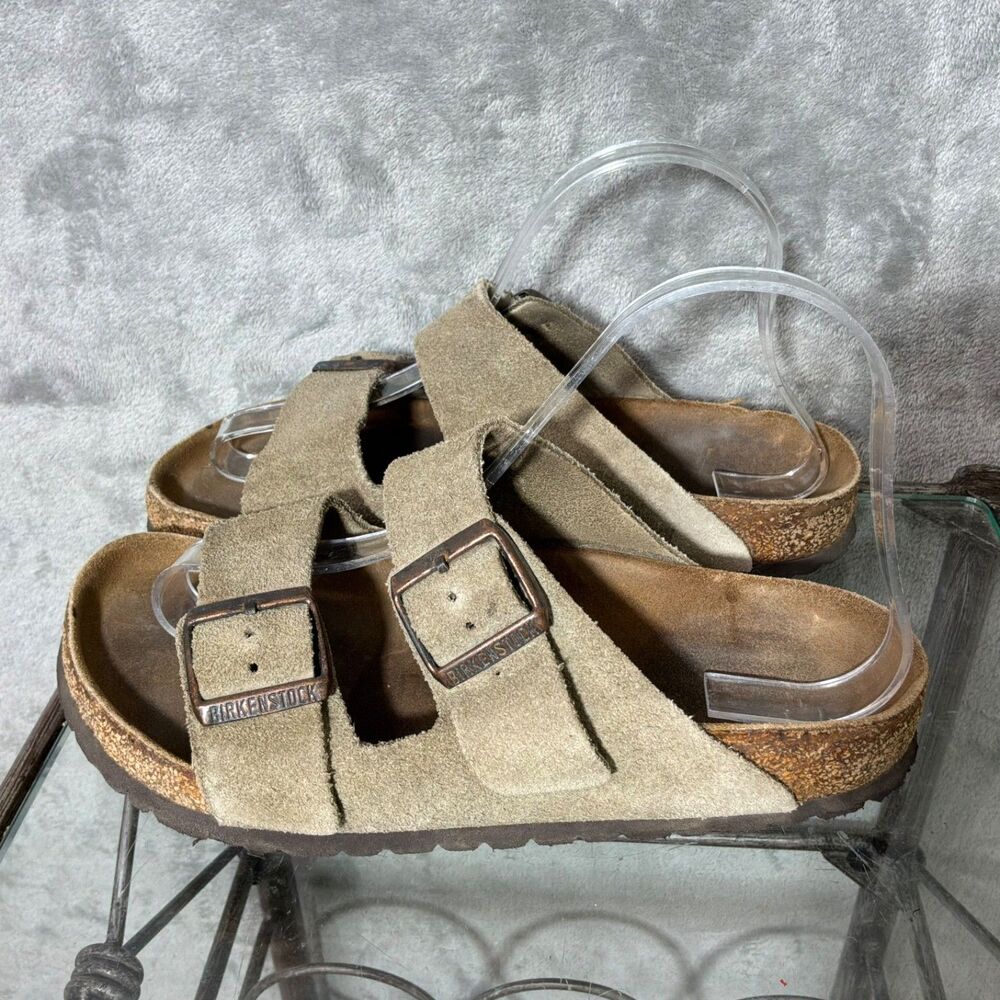 Birkenstock Arizona Sandals Womens Size 6 37 Suede Double Strap Comfort * Read